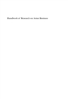 Handbook of Research on Asian Business - eBook