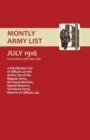 MONTHLY ARMY LIST. JULY 1916 Volume 1 - Book