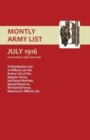 MONTHLY ARMY LIST. JULY 1916 Volume 3 - Book