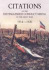 Citations of the Distinguished Conduct Medal 1914-1920 : SECTION 4: Overseas Forces - Book