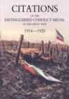 Citations of the Distinguished Conduct Medal 1914-1920 : SECTION 2: Part Two Line Regiments - Book