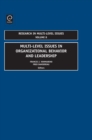Multi-Level Issues In Organizational Behavior And Leadership - eBook