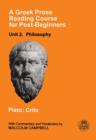 A Greek Prose Course: Unit 2 : Philosophy - Book