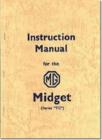 MG Midget TC Official Instruction Manual - Book