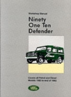 Land Rover 90 and 110 (Plus Defender Supplements) Workshop Manual - Book