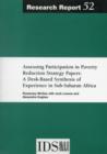 Assessing Participation in Poverty Reduction Strategy Papers: A Desk-Based Synthesis of Experience in Sub-Saharan Africa - Book