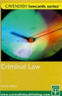 Criminal Lawcards - Book