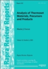 Analysis of Thermoset Materials, Precursors and Products : v. 14, No. 6 - Book