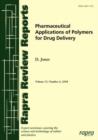 Pharmaceutical Applications of Polymers for Drug Delivery - Book