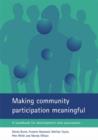 Making community participation meaningful : A handbook for development and assessment - Book