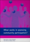 What works in assessing community participation? - Book