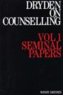 Dryden on Counselling : Seminal Papers - Book