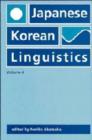 Japanese/Korean Linguistics: Volume 4 : v. 4 - Book