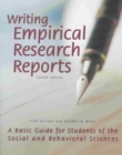 Writing Empirical Research Reports : A Basic Guide for Students of the Social and Behavioral Sciences - Book