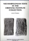 Neo-Babylonian Texts in the Oriental Institute Collection - Book