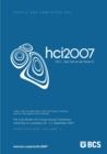 Proceedings of HCI 2007 (Vol. 1) : HCI...but not as we know it - Book