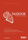 Proceedings of HCI 2008 (Vol. 1) : Culture, Creativity, Interaction - Book