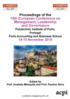ECMLG19 - Proceedings of the 15th European Conference on Management, Leadership and Governance - Book