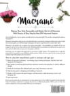 Macrame : Creating Art With Macrame - Comprehensive Macrame Guide for Beginners With Dozens of DIY Projects With Step-by-Step Instructions and Illustrations - Book