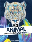 50 Animal Mandalas - Adult Coloring Book : Stress relief coloring book for adults - Book
