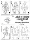 Adult Coloring Stress Relief with Calming Card Games : Clubs - Book