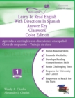 Learn To Read English With Directions In Spanish Answer Key Classwork : Color Edition - Book