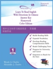 Learn To Read English With Directions In Chinese Answer Key Homework : Color Edition - Book