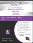 Learn To Read English With Directions In Chinese Answer Key Assessment : Color Edition - Book
