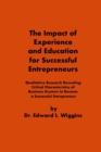 The Impact of Experience and Education for Successful Entrepreneurs - Book