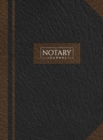 Notary Journal : Hardbound Record Book Logbook for Notarial Acts, 390 Entries, 8.5" x 11", Black and Brown Cover - Book