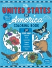 The United States of America Coloring Book : Fifty State Maps with Capitals and Symbols like Motto, Bird, Mammal, Flower, Insect, Butterfly or Fruit - Book