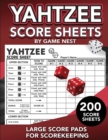 Yahtzee Score Sheets : 200 Large Score Pads for Scorekeeping 8.5" x 11" Yahtzee Score Cards - Book