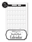 Monthly Blank Calendar : 8.5x11 Undated Calendar Fillable Templates for Office, School or Home, Sun-Sat, Pages For Notes And To-Do Agenda - Book