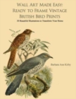 Wall Art Made Easy : Ready to Frame Vintage British Bird Prints: 30 Beautiful Illustrations to Transform Your Home - Book