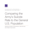 Comparing the Army's Suicide Rate to the General U.S. Population : Identifying Suitable Characteristics, Data Sources, and Analytic Approaches - Book