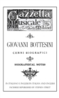 Giovanni Bottesini Cenni Biografici/Biographical Notes - Book