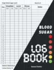 Blood sugar logbook : Large print diabetic diary for glucose level monitoring & Tracking - Book