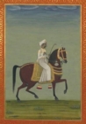 Carnet Blanc, Prince Indien A Cheval, Miniature 18e - Book