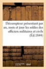 Decompteur Presentant Par An, Par Mois Et Par Jour Les Soldes Et Supplements - Book