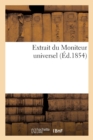 Extrait Du Moniteur Universel - Book