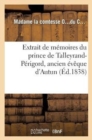 Extrait de M?moires Du Prince de Talleyrand-P?rigord - Book