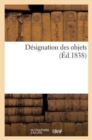 D?signation Des Objets - Book
