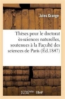 Theses Pour Le Doctorat Es-Sciences Naturelles - Book