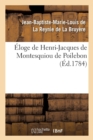 Eloge de Henri-Jacques de Montesquiou de Poilebon - Book