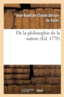 de la Philosophie de la Nature (?d 1770) - Book