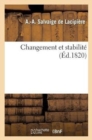 Changement Et Stabilite - Book