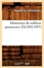 Maintenues de Noblesse Prononcees (Ed.1892-1893) - Book
