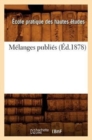 Melanges Publies (Ed.1878) - Book