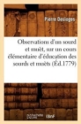 Observations d'Un Sourd Et Mu?t, Sur Un Cours ?l?mentaire d'?ducation Des Sourds Et Mu?ts (?d.1779) - Book