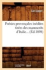 Poesies Provencales Inedites Tirees Des Manuscrits d'Italie (Ed.1898) - Book